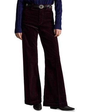 Polo Ralph Lauren Beaton High-rise Flared 14-wale Corduroy Pants - Blue