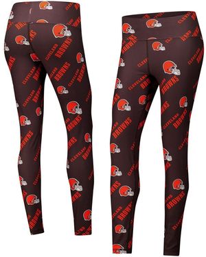 Concepts Sport Cleveland S Breakthrough Allover Print Knit Sleep leggings - Red