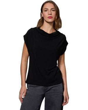 Sanctuary Frankie Cowl Neck Sleeveless T-shirt - Black