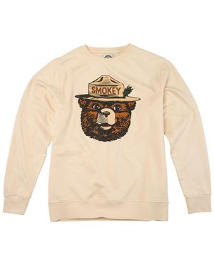 American Needle Smokey Bear Sunday Fleece Pullover Sweatshirt - White