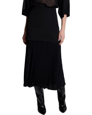 Kenneth Cole Pleated Maxi Skirt - Black
