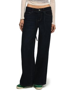 Lucky Brand Palazzo Wide-leg High-rise Denim Jeans - Blue