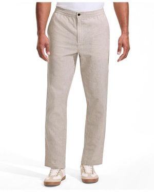 Lands' End Linen Cotton Elastic Waist Pant - Gray