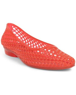 Jeffrey Campbell Bestie Caged Ballet Jelly Flats - Red