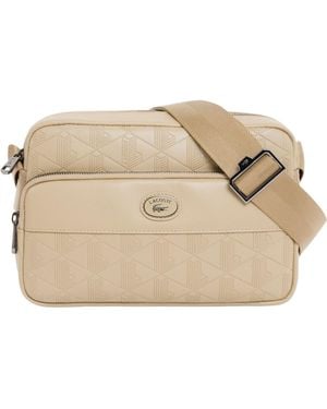 Lacoste Monogram Reporter Bag - Natural