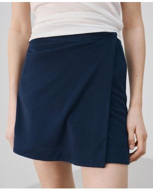 Mango Cotton Terry Skirt - Blue