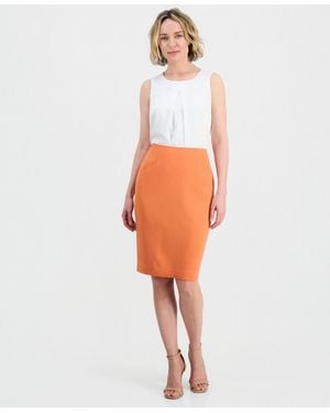 Kasper Pencil Skirt - White