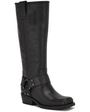 Nine West Fawsta Tall Square Toe Boots - Black