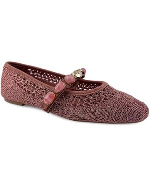 Kenneth Cole Zeta Mary Jane Ballet Flats - Red