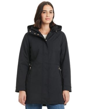Jones New York Hooded Softshell Coat - Black