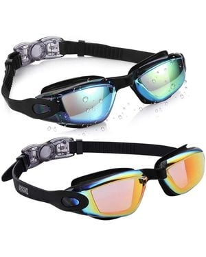Gnuadz 2pc Swim goggles Kids Anti-fog Uv Protection Comfort Fit - Black