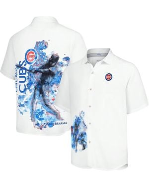 Tommy Bahama White Chicago Cubs Veracruz Ace Islanders Button-up Shirt - Blue