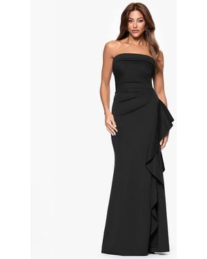 xscape dresses black Xscape Evenings Women's Ruffle Scuba Gown - Black main image 1