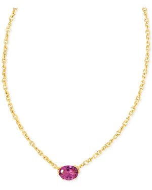 Kendra Scott Single Stone 16" Adjustable Pendant Necklace - Natural