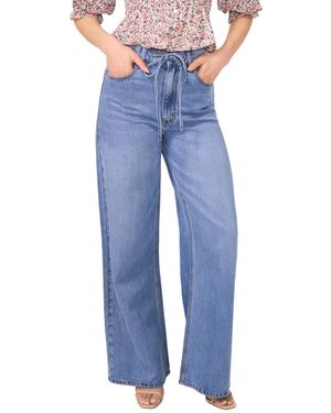 1.STATE Tie Waist Mid Rise Boyfriend Jeans - Blue