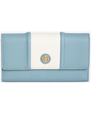 Giani Bernini Pebble Leather Receipt Wallet - Blue