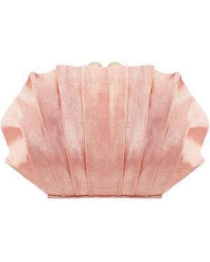 Nina Reef Shell Minaudiere Small Clutch Handbag - Pink