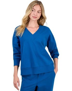 ID Ideology Fleece V-neck Sweatshirt - Blue