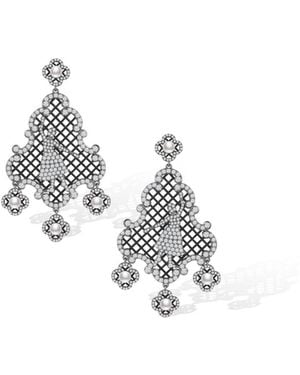 Retro Chic Nutcracker Earrings - White