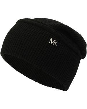 Michael Kors Exposed Seam Cuff Beanie - Black
