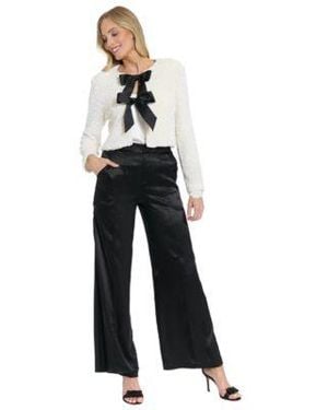 Muse Open Front Jacket High Rise Pull On Pants - White