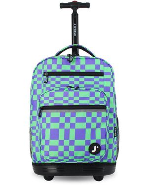 J World Sundance Laptop 20" Rolling Backpack - Blue