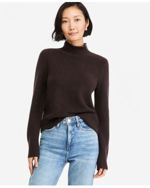 On 34th Roll Mock Neck Sweater - Black