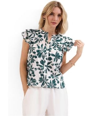 Phase Eight Rena Cotton Blouse - White