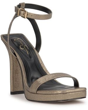Jessica Simpson Adonia Two-piece Platform Dress Sandals - Metallic