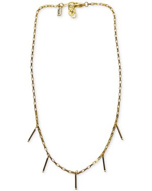 Minu Jewels Tone Bar Charm Statement Necklace - Metallic