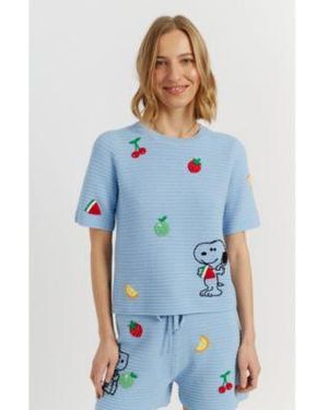 Chinti & Parker Chinti Parker Snoopy Crochet Set - Blue