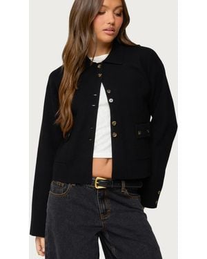 Edikted Lorne Knit Jacket - Black