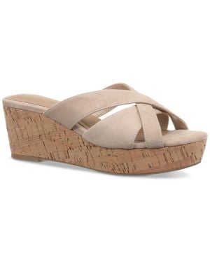 Giani Bernini Juliaa Strappy Cork Platform Wedge Sandals - Multicolor