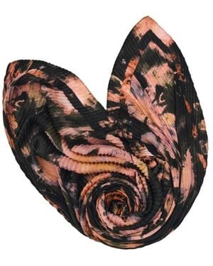 Desigual Printed Flower Scarf - Brown