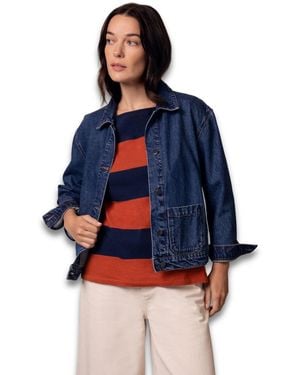 Celtic & Co. Long Sleeve Patch Pocket Denim Jacket - Blue