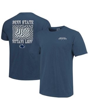 Image One Penn State Nittany Lions Comfort Colors Checkered Mascot T-shirt - Blue