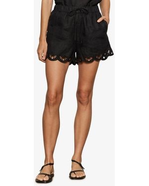 Sanctuary Scallop Pull-on Shorts - Black