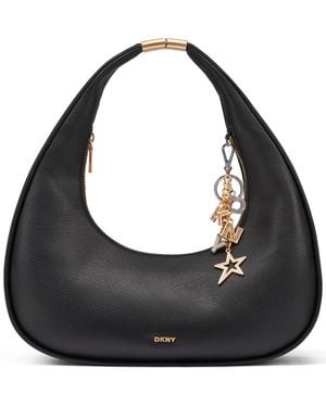 DKNY Margot Medium Charm Shoulder Handbag - Black