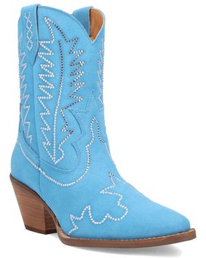 Dingo Tiny Pony Suede Leather Bootie - Blue