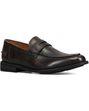 Frye Tyler Flex Penny Round-toe Loafers - Black