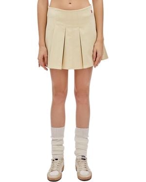 Pcfg Cotton Pleated Skirt - Yellow
