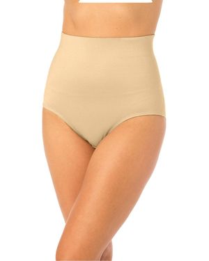 Secret Solutions Plus Size Power Shaper Firm Control High Waist Shaping Brief - Natural