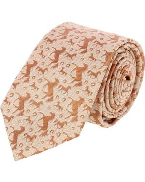 Trafalgar Elio Equestrian Slim Tie - Natural