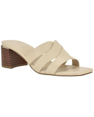 Calvin Klein Vivianna Woven Slip-on Dress Sandals - White