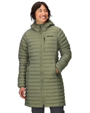 Marmot Echo Featherless Hooded Long Jacket - Green