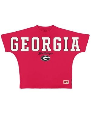 Pressbox Georgia Bulldogs Flannigan Oversized T-shirt - Pink