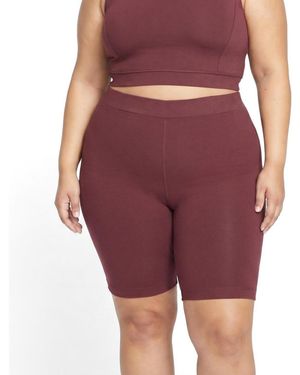 UNIVERSAL STANDARD Plus Size Roya Bike Shorts - Purple