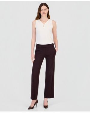Anne Klein Wide-leg Pull-on Pants - White