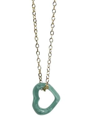 seree Jade Pendant Necklace - Metallic