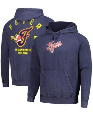 Stadium Essentials And Indiana Fever Get Back Oversized Vintage Raglan Pullover Hoodie - Blue